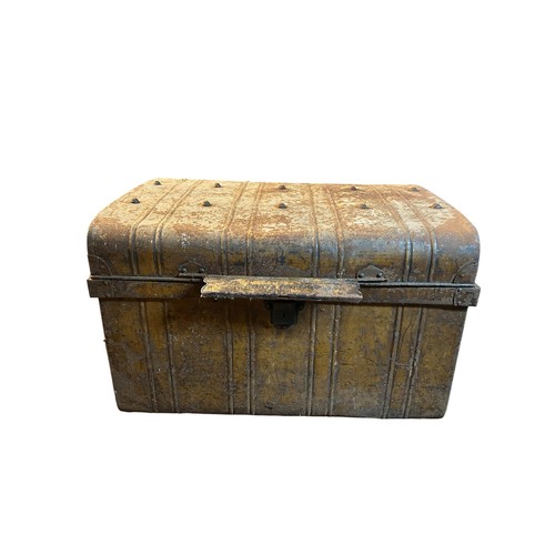 67 - Large vintage metal trunk