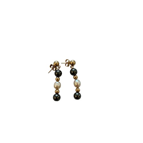 103 - 9ct Gold & Pearl Earrings