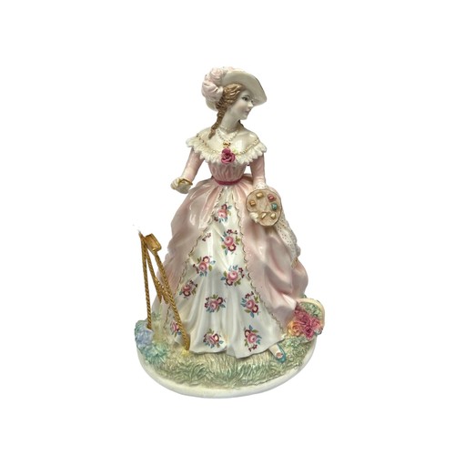 264 - Four Royal Worcester 'The Graceful Arts' Limited Edition Figures Painting (AF), Music, Poetry & Embr... 