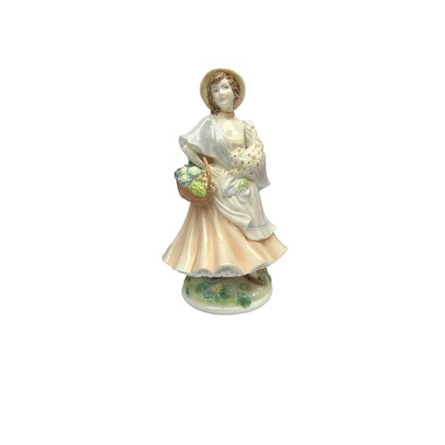 263 - Four Royal Worcester 'Pastoral Collection' Limited Edition Figures Fruit Picking, Goose Girl, Market... 