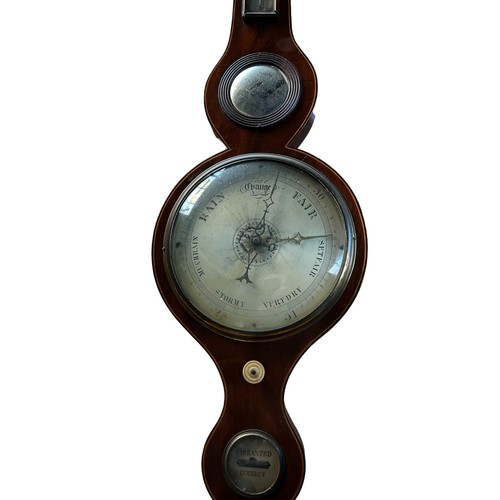 79 - Early 20th century oak banjo aneroid barometer