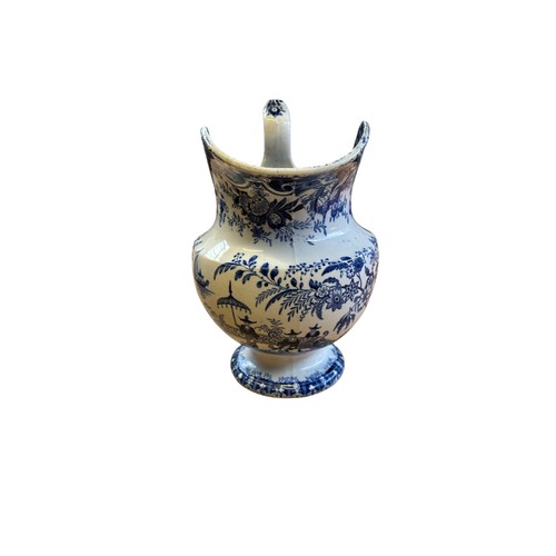 222 - 19th Century Blue & White Jug decorated in an oriental design