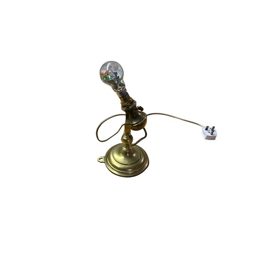 69 - Brass Gimbal Ships Table or Wall Hung Lamp