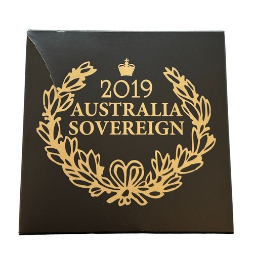 171 - 2019 Australia Gold Proof Sovereign made by the Perth Mint.
As Australian legal tender, the coin has... 