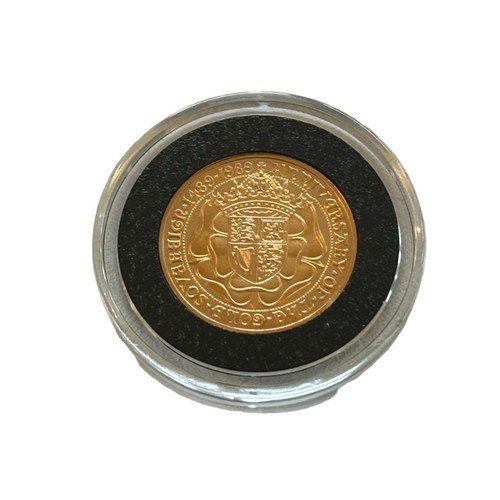 175 - Elizabeth II, Proof Sovereign 1989, struck to commemorate the 500th anniversary of the sovereign, ob... 