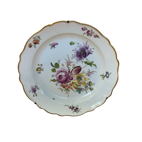 269 - Large Meissen Porcelain Charger c. 39.5cm diameter, Meissen mark struck through twice also a similar... 