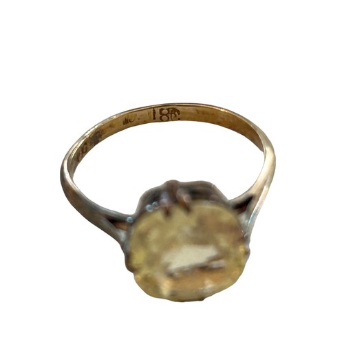 99 - 18ct Yellow metal & Stone Ring
3.7g gross
stamped 18ct