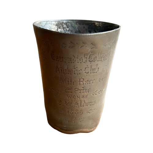 147 - Two Trophies & a Pewter Cup (3)
Two trophies from Cavendish College, Cambridge 1888 for rowing and a... 