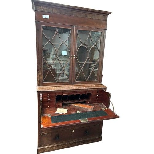 364 - Victorian mahogany secretaire bookcase