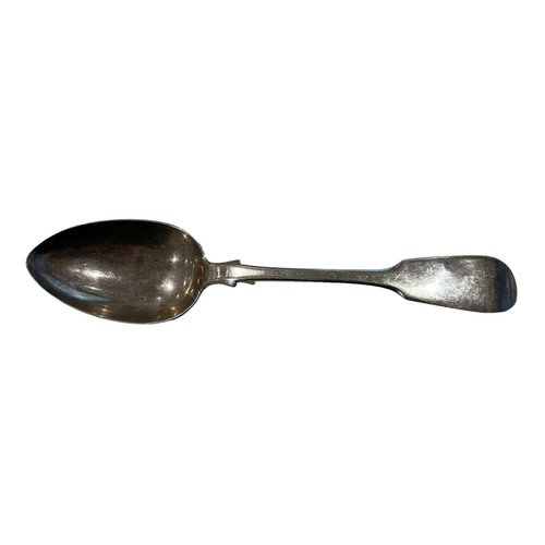 139 - A Victorian provincial silver Fiddle Pattern Spoon, by John Stone Exeter, 1843,  
17.5cm 
31.8g