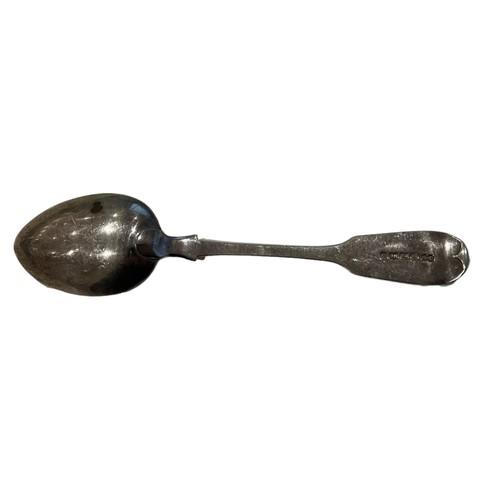 139 - A Victorian provincial silver Fiddle Pattern Spoon, by John Stone Exeter, 1843,  
17.5cm 
31.8g