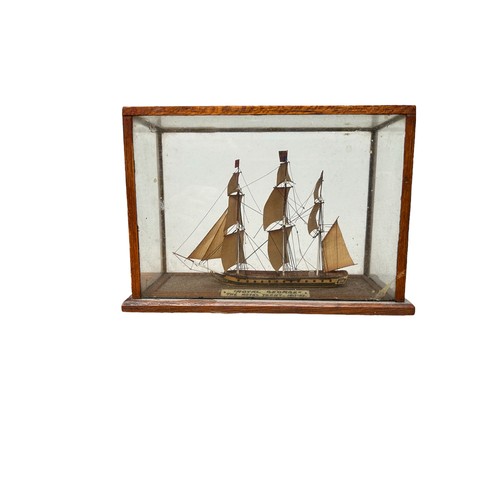 82 - Miniature Model of 'Royal George' the royal yacht 1817-42 in a small glass case