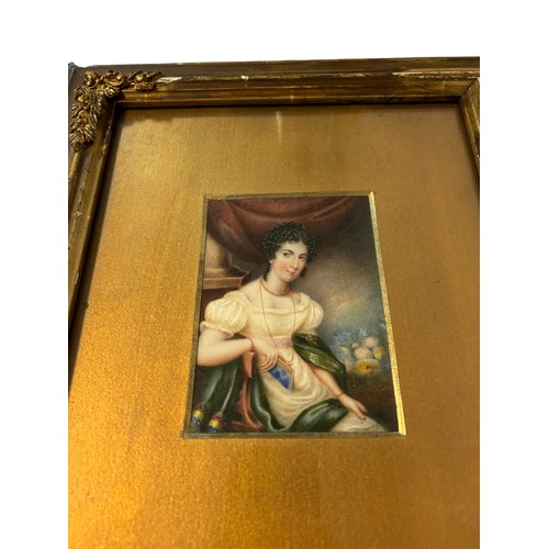 316 - Classic Style miniature portrait of a seated lady
13x9cm
34x29cm