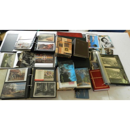 55 - Large box of postcard albums & loose.