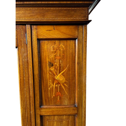 142 - Edwardian Inlaid Wardrobe (to match lot 141)
120x50x208cm