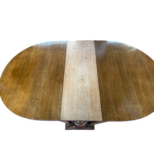 135 - Oak Drop leaf Dining Table 153x92cm open