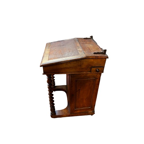 138 - Victorian Writing Desk, with lift up top and side draws 54 x 52 x 76 cm