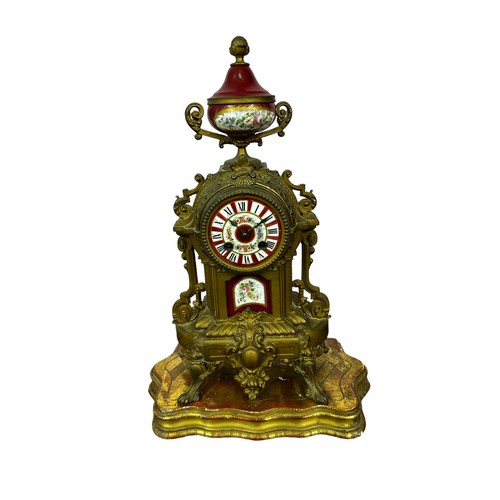 167 - French Style Mandle Clock ticks and chimes