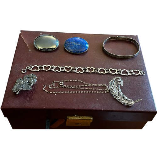 192 - A Collection of Silver Jewellery, Ladies Watches & other Dress Jewellery c.80g gross silver jeweller