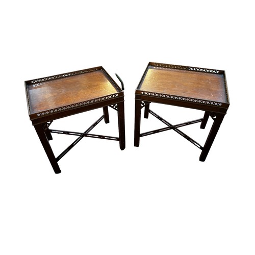 139 - Pair of Mahogany Side Tables
61x46x61cm