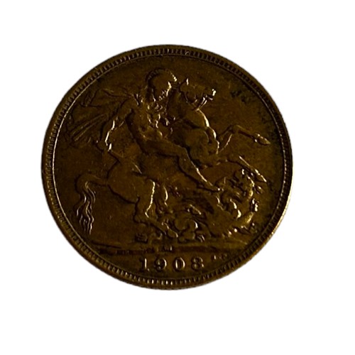 163 - 1908 Full Sovereign, 7.98g