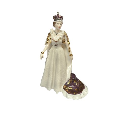 79 - Royal Worcester Queen Elizabeth II figure for Compton & Woodhouse. Limited edition 1587/4500