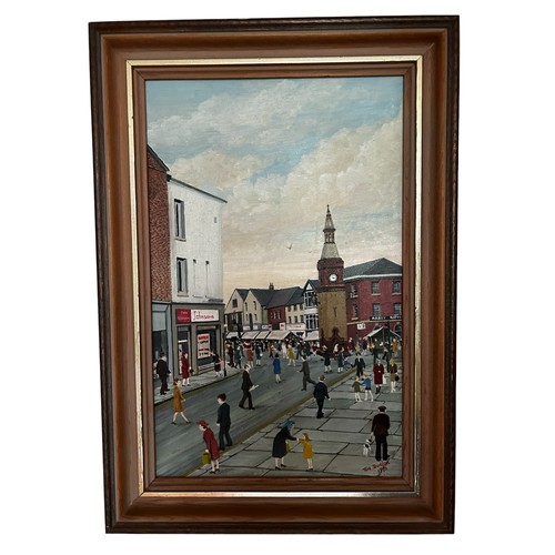 4 - Tom Dodson (1910 - 1991)
'Ormskirk Clock Tower', Oil on Board with original pencil sketch & dedicati... 