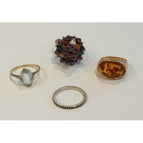 201 - Four 14ct Gold Rings (4) 16.1g gross