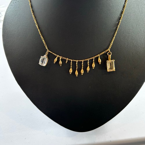 111 - 9ct Gold Necklace with two additional Pendants (only one is 9ct gold)  7.5g Total