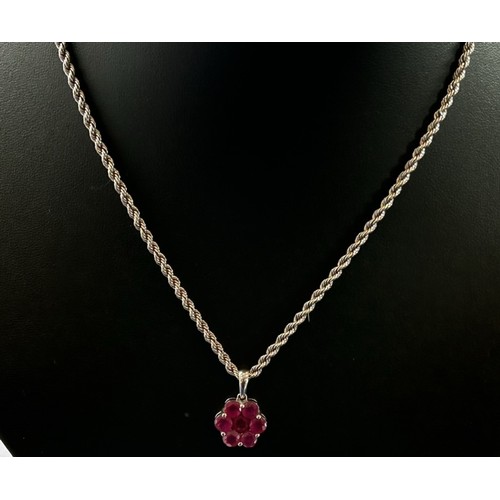 109 - 9ct White Gold Necklace with 9ct Gold Pendant (6.2g gross)