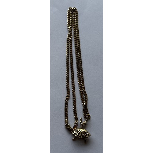 42 - 9ct Gold Chain with a Pendant in the form of a ballerina - 13.3g