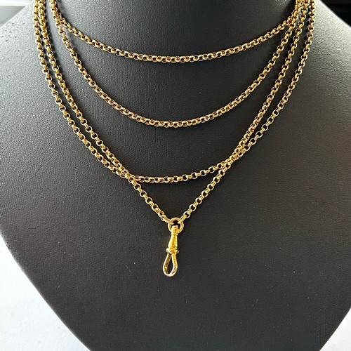 9 - 14ct Gold Chain 
Stamped '585'
29.0g approx necklace is 79cm in total 77cm long with 2cm dog clip (a... 