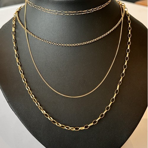 62 - Collection of 9ct Gold Chains (4) 10.7g total