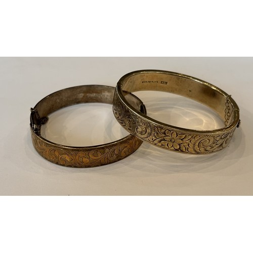 157 - Two Silver Bangles (2) 58g