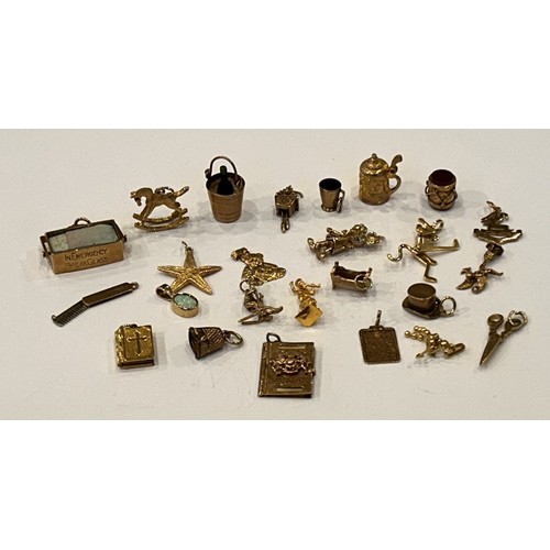 34 - Collection of 9ct Gold Charms - 42.5g gross