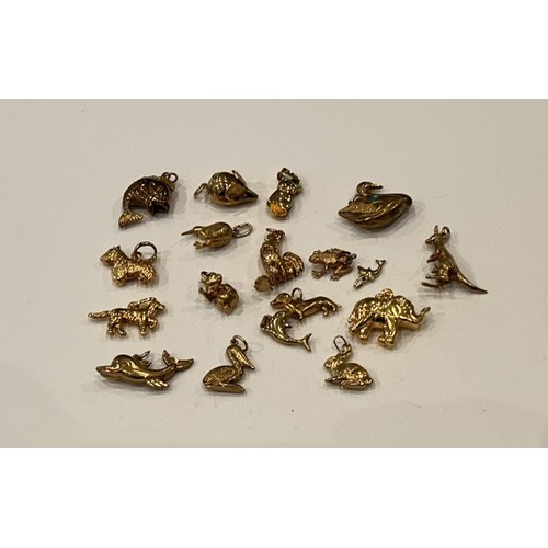 36 - Collection of 9ct Gold Charms - 40g gross approx 18