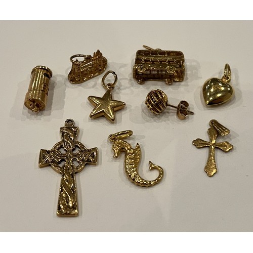 48 - Collection of 9ct Gold Charms - 16.3g approx 9