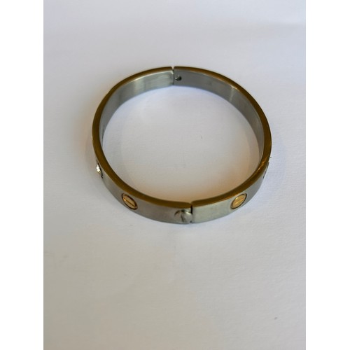 174 - Cartier Style 'Love' Bangle, AF missing a stone