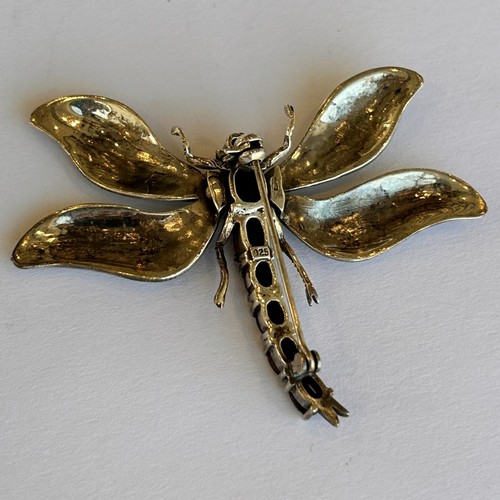 175 - Silver Dragon Fly Brooch, Stamped 925 13.9g gross