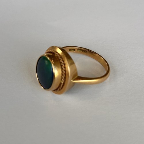 227 - 18ct Gold Opal Set Ring 5.5g gross approx size P