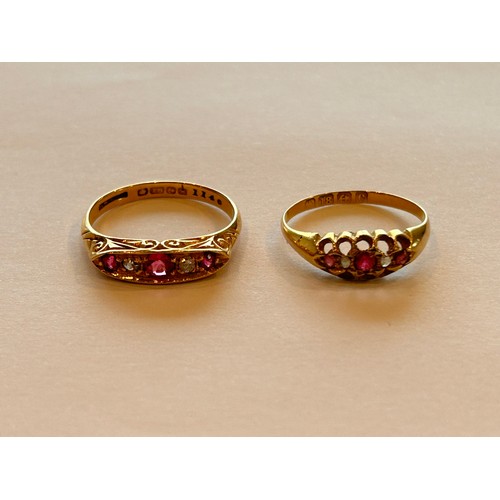 235 - Two 18ct Gold Rings (2) 5.8g gross approx size P & M