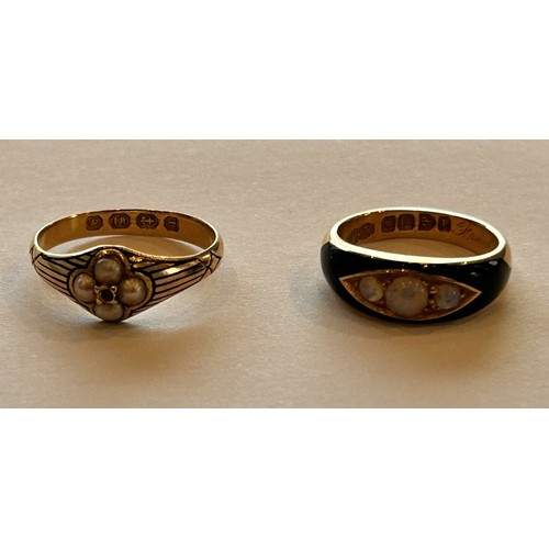 236 - Two 18ct Gold Rings (2) 8.2g gross approx size M & J