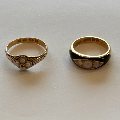 236 - Two 18ct Gold Rings (2) 8.2g gross approx size M & J