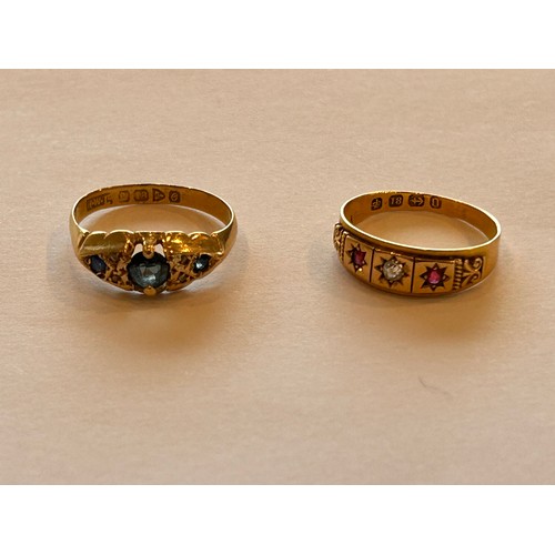 237 - Two 18ct Gold Rings (2) 4.2g gross approx size M&N