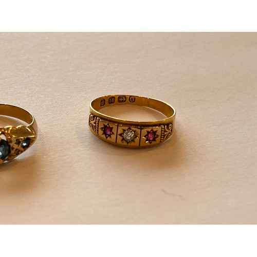 237 - Two 18ct Gold Rings (2) 4.2g gross approx size M&N