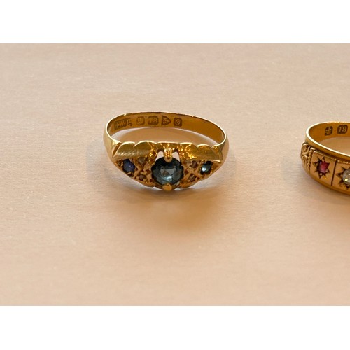 237 - Two 18ct Gold Rings (2) 4.2g gross approx size M&N