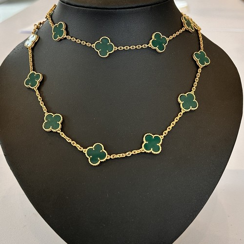 1 - Van Cleef & Arpels: 18ct Gold 'Alhambra' 20 Motif  Quatrefoils Necklace signed VCA, numbered, 'VCA 7... 