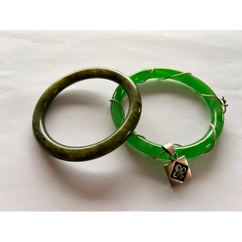 145 - Two Jade Bangles