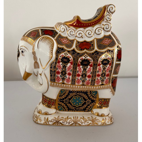 335 - Royal Crown Derby Imari Elephant Paperweight 19cmx21cm