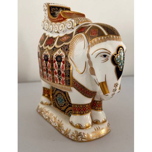 335 - Royal Crown Derby Imari Elephant Paperweight 19cmx21cm